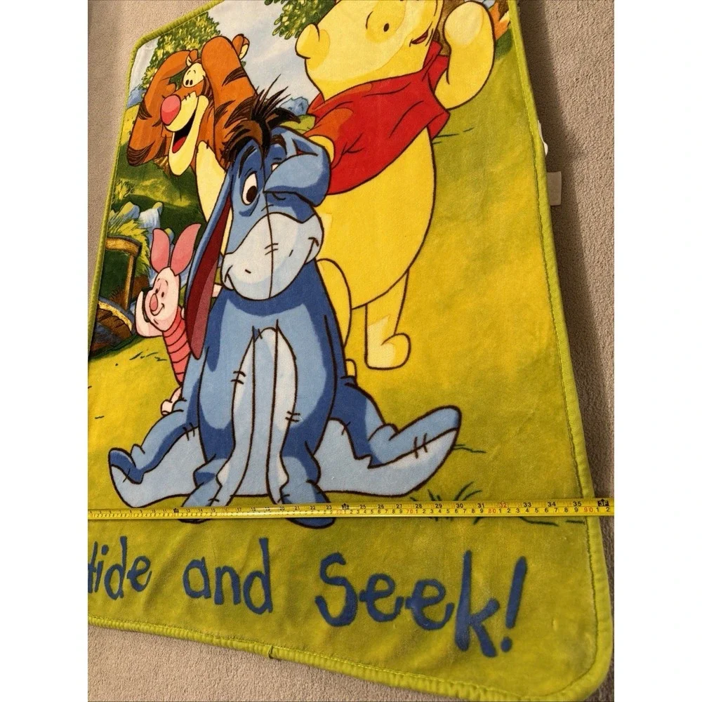 Disney Winnie The Pooh and Friends Throw Blanket Hide and Seek Soft Cuddly 4'x3'